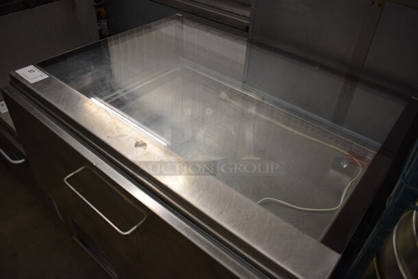 NICE! RPI Industries Model VICD2-20-R-SQ-SC Stainless Steel Commercial Single Drawer Cooler Merchandiser on Commercial Casters. 115 Volts, 1 Phase. 36.5x28x37. Tested and Working! - Image 3 of 7