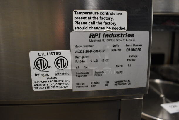 NICE! RPI Industries Model VICD2-20-R-SQ-SC Stainless Steel Commercial Single Drawer Cooler Merchandiser on Commercial Casters. 115 Volts, 1 Phase. 36.5x28x37. Tested and Working! - Image 6 of 7