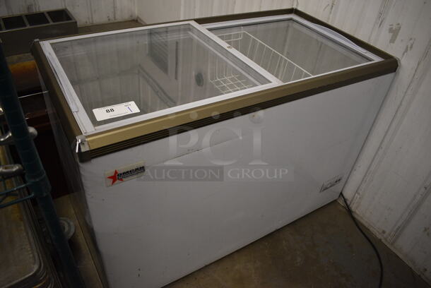 NICE! Omcan Metal Commercial Chest Freezer Merchandiser. 115 Volts, 1 Phase. 46x24x32. Tested and Working! - Image 2 of 10