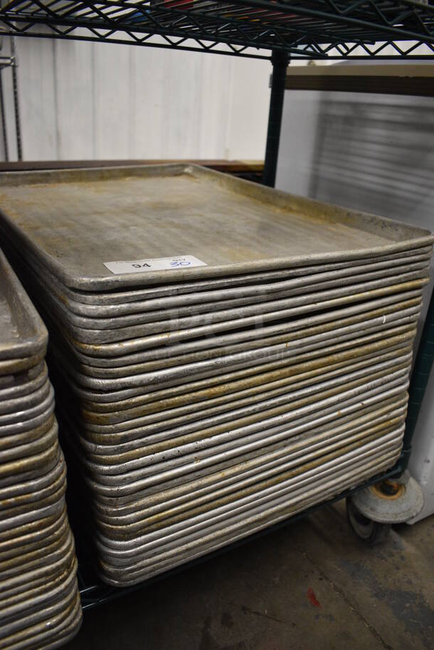 30 Metal Full Size Baking Pans. 18x26x1. 30 Times Your Bid! - Image 3 of 3