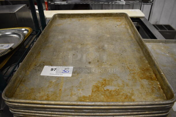 30 Metal Full Size Baking Pans. 18x26x1. 30 Times Your Bid! - Image 3 of 3