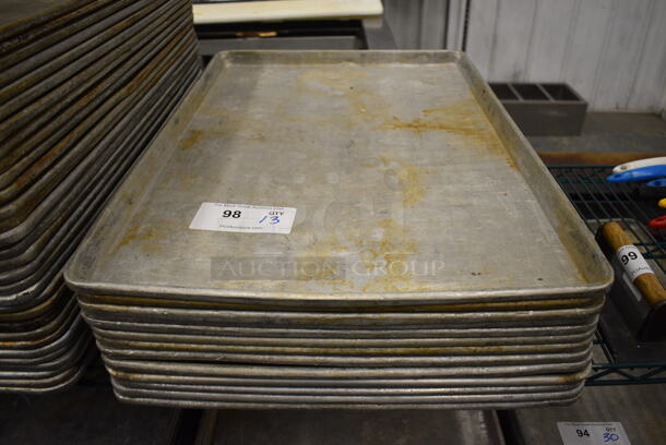 13 Metal Full Size Baking Pans. 18x26x1. 13 Times Your Bid!