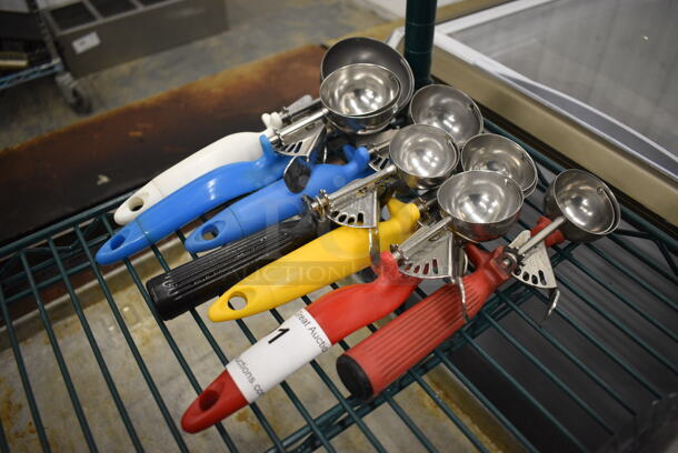 7 Various Metal Scoopers. Includes 10". 7 Times Your Bid! - Image 2 of 3