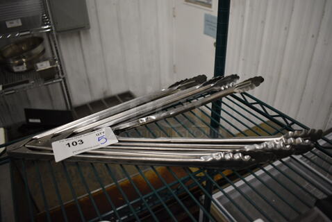 5 Metal Tongs. 17". 5 Times Your Bid!