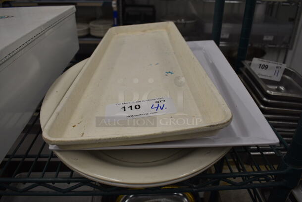 4 Various Poly Trays. Includes 9x26x0.5. 4 Times Your Bid!