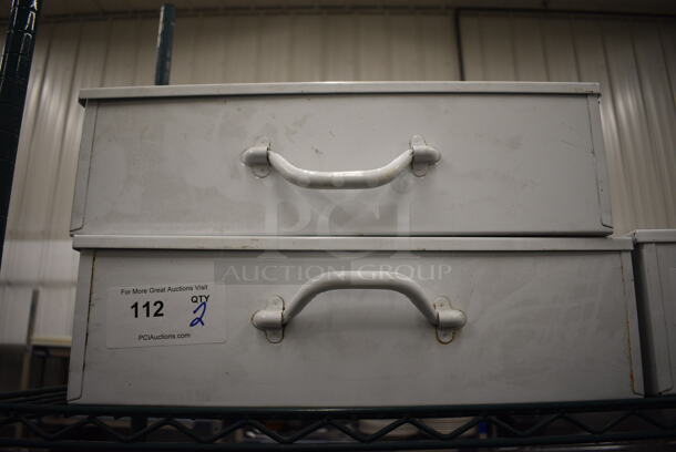 2 Cintas White Metal First Aid Kit Box. 19.5x5.5x22. 2 Times Your Bid! - Image 5 of 5