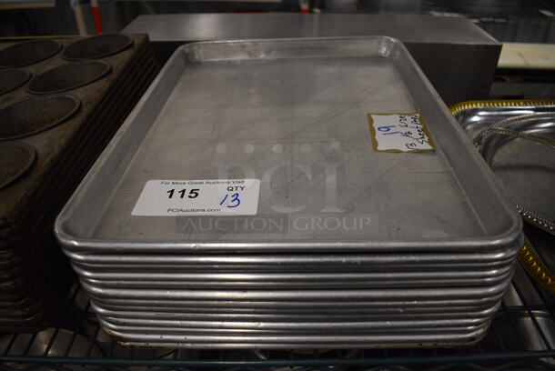 13 Metal Half Size Baking Pans. 13x18x1. 13 Times Your Bid!