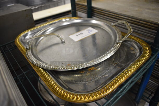 2 Metal Serving Trays. Includes 12.5x18x0.5. 2 Times Your Bid! - Image 2 of 3