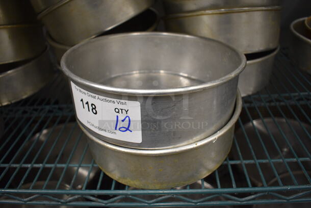 12 Round Metal Baking Pans. 9.5x9.5x3. 12 Times Your Bid! - Image 2 of 3