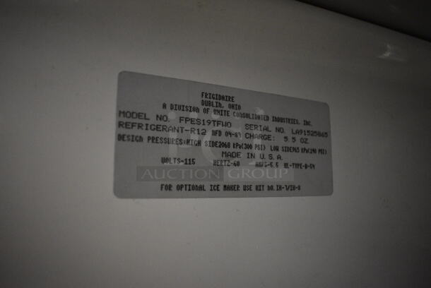 Frigidaire Model FPES19TFWD Cooler Freezer Combo Unit. 115 Volts, 1 Phase. 31x28x65 - Image 8 of 9