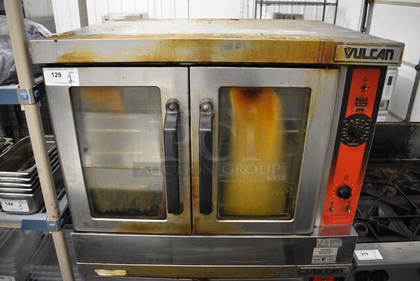 2 FANTASTIC! Vulcan Model VC4GD-11D150K Stainless Steel Commercial Gas Powered Full Size Convection Oven w/ View Through Doors, Metal Oven Racks and Thermostatic Controls on Commercial Casters. 40x31x70. 2 Times Your Bid! - Image 4 of 11