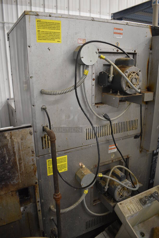 2 FANTASTIC! Vulcan Model VC4GD-11D150K Stainless Steel Commercial Gas Powered Full Size Convection Oven w/ View Through Doors, Metal Oven Racks and Thermostatic Controls on Commercial Casters. 40x31x70. 2 Times Your Bid! - Image 11 of 11