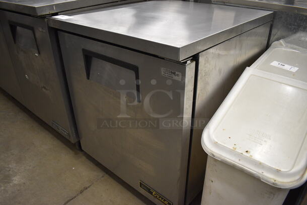 GREAT! 2016 True Model TUC-27-HC Stainless Steel Commercial Single Door Undercounter Cooler on Commercial Casters. 115 Volts, 1 Phase. 27.5x30x34.5. Tested and Working! - Image 2 of 5