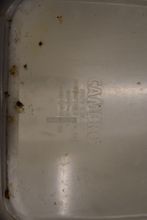 Cambro White Poly Ingredient Bin w/ Clear Lid on Commercial Casters. 13x29x29 - Image 4 of 4