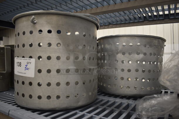 3 Metal Steamer Insert for Stock Pot. 12x12x10.5, 12.5x12.5x9. 3 Times Your Bid! - Image 2 of 3