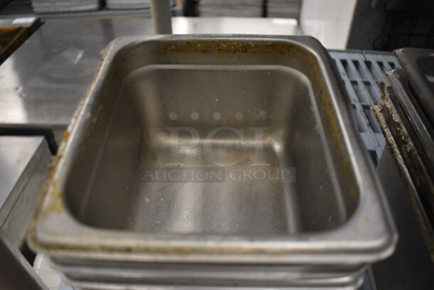 6 Stainless Steel 1/6 Size Drop In Bins. 1/6x4. 6 Times Your Bid! - Image 3 of 3