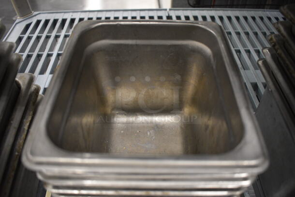 4 Stainless Steel 1/6 Size Drop In Bins. 1/6x6. 4 Times Your Bid! - Image 3 of 3