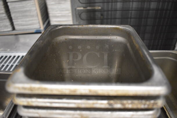 10 Stainless Steel 1/6 Size Drop In Bins. 1/6x6. 10 Times Your Bid! - Image 3 of 3