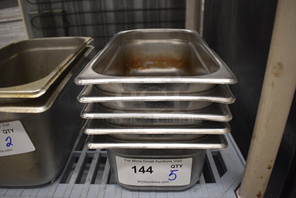 5 Stainless Steel 1/3 Size Drop In Bins. 1/3x4. 5 Times Your Bid! - Image 1 of 3