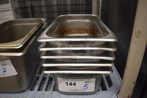5 Stainless Steel 1/3 Size Drop In Bins. 1/3x4. 5 Times Your Bid!