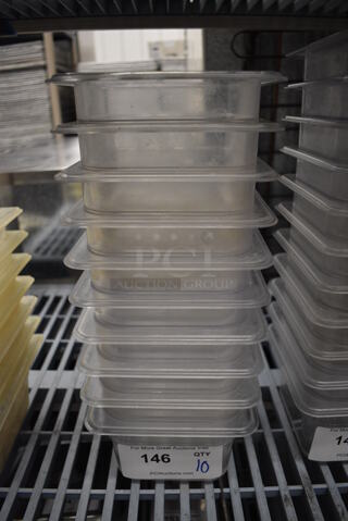 10 Poly Clear 1/6 Size Drop In Bins. 1/6x4. 10 Times Your Bid!