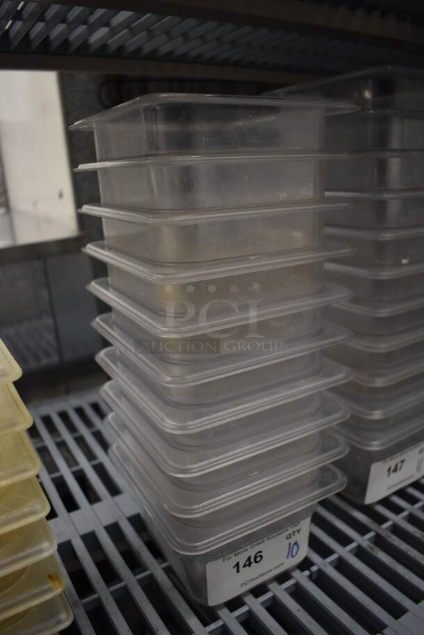 10 Poly Clear 1/6 Size Drop In Bins. 1/6x4. 10 Times Your Bid! - Image 2 of 3