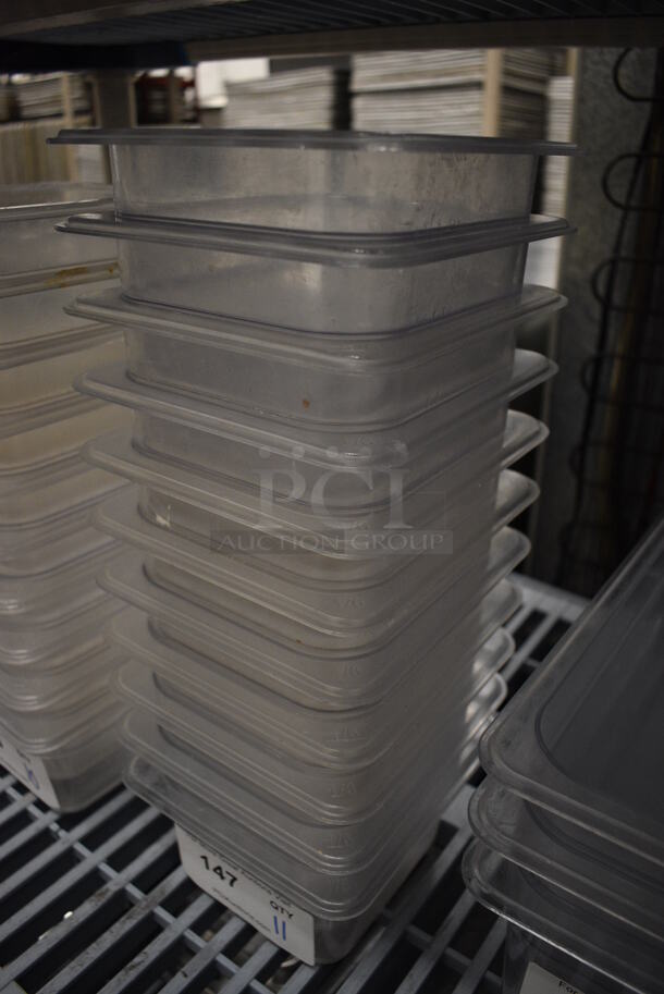 11 Poly Clear 1/6 Size Drop In Bins. 1/6x4. 11 Times Your Bid! - Image 2 of 3