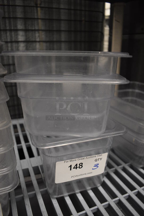 3 Poly Clear 1/3 Size Drop In Bins. 1/3x4, 1/3x6. 3 Times Your Bid! - Image 3 of 3