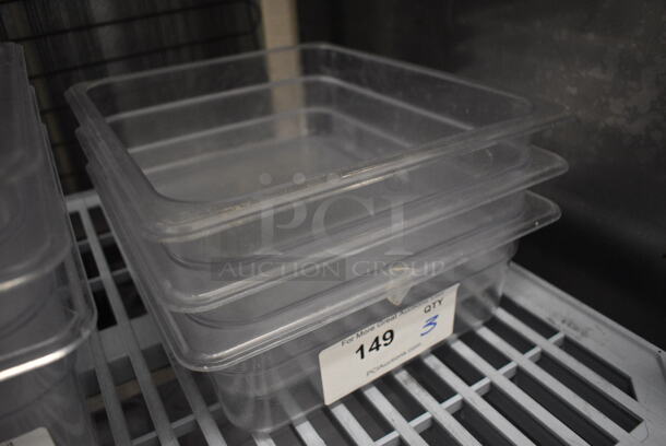 3 Poly Clear 1/2 Size Drop In Bins. 1/2x4. 3 Times Your Bid! - Image 2 of 3