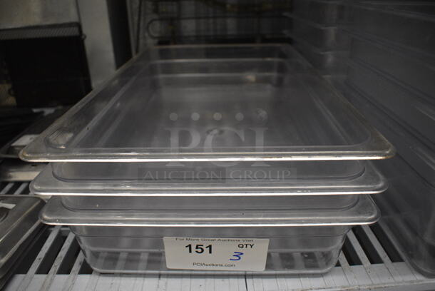 3 Poly Clear Full Size Drop In Bins. 1/1x4. 3 Times Your Bid!