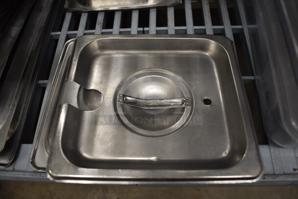 2 Stainless Steel 1/6 Size Drop In Bin Lids. 2 Times Your Bid! - Image 1 of 2