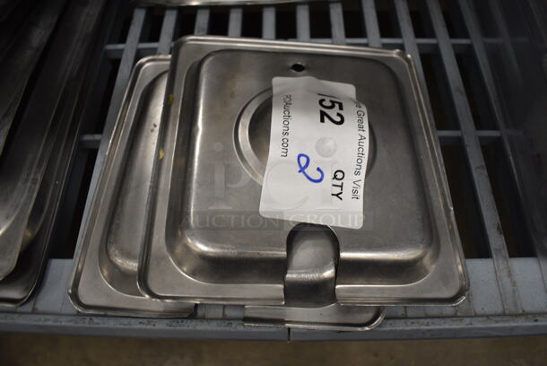 2 Stainless Steel 1/6 Size Drop In Bin Lids. 2 Times Your Bid! - Image 2 of 2