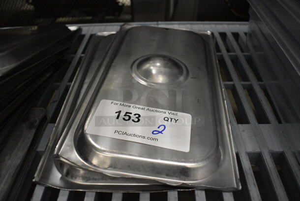 2 Stainless Steel 1/3 Size Drop In Bin Lids. 2 Times Your Bid! - Image 2 of 2