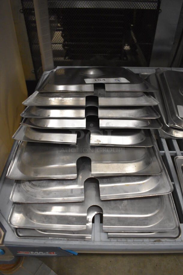 9 Stainless Steel 1/2 Size Drop In Bin Lids. 9 Times Your Bid! - Image 1 of 2