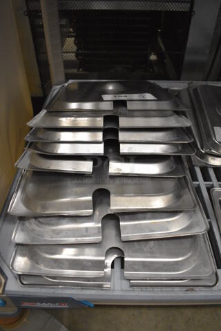 9 Stainless Steel 1/2 Size Drop In Bin Lids. 9 Times Your Bid!