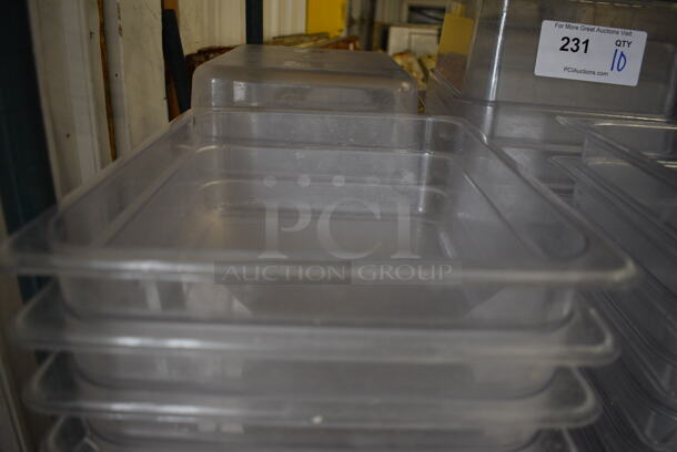 9 Clear Poly 1/2 Size Drop In Bins. 1/2x4. 9 Times Your Bid! - Image 3 of 3