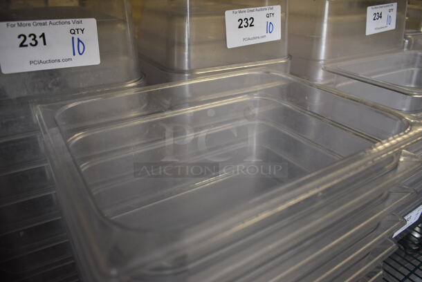 10 Clear Poly 1/2 Size Drop In Bins. 1/2x6. 10 Times Your Bid! - Image 3 of 3