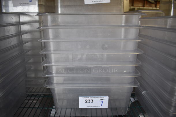 10 Clear Poly 1/3 Size Drop In Bins. 1/3x6. 10 Times Your Bid!