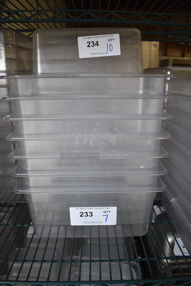 10 Clear Poly 1/3 Size Drop In Bins. 1/3x6. 10 Times Your Bid! - Image 2 of 3