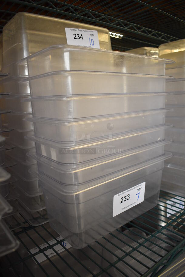 10 Clear Poly 1/3 Size Drop In Bins. 1/3x6. 10 Times Your Bid! - Image 3 of 3