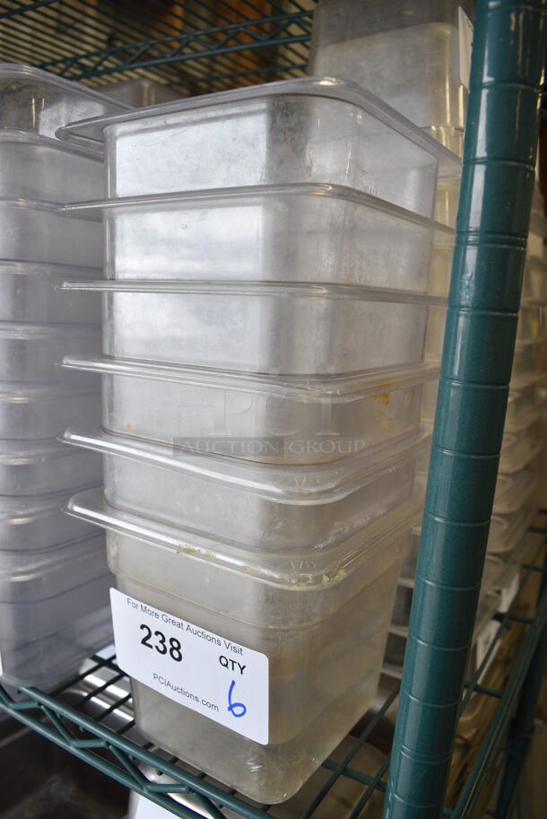 6 Clear Poly 1/6 Size Drop In Bins. 1/6x6. 6 Times Your Bid! - Image 2 of 2