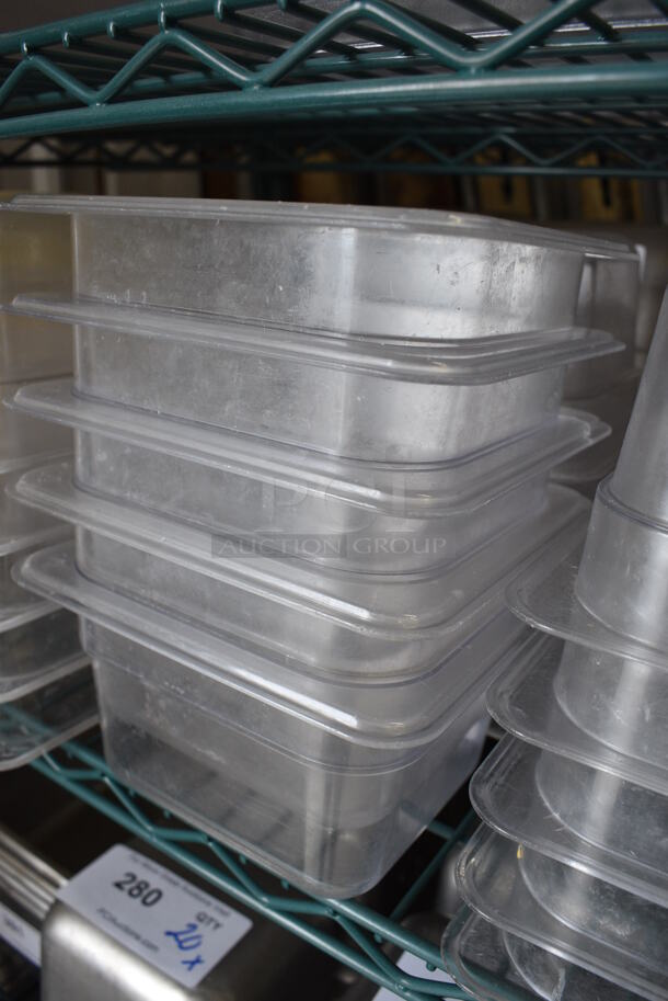 10 Clear Poly 1/6 Size Drop In Bins. 1/6x4. 10 Times Your Bid! - Image 2 of 2
