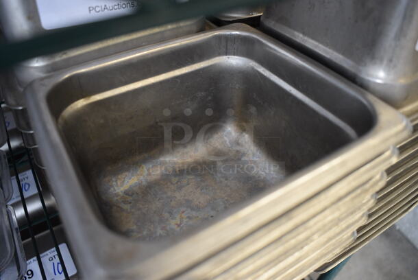 10 Stainless Steel 1/6 Size Drop In Bins. 1/6x4. 10 Times Your Bid! - Image 4 of 4