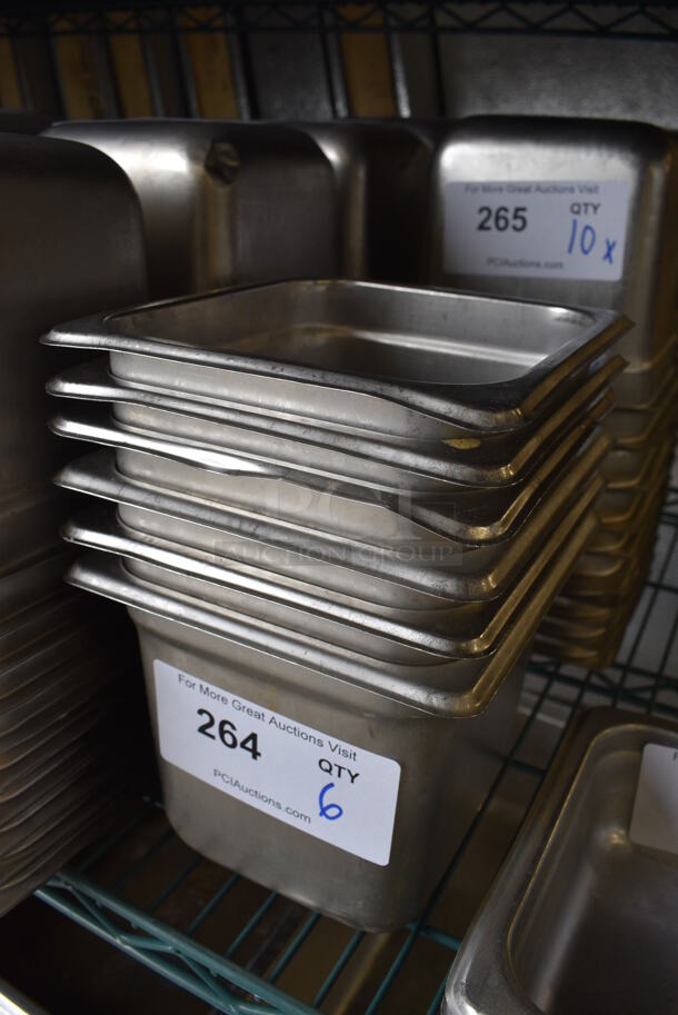 20 Stainless Steel 1/6 Size Drop In Bins. 1/6x6. 20 Times Your Bid! - Image 3 of 4