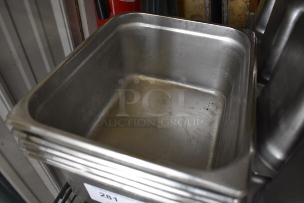 5 Stainless Steel 1/2 Size Drop In Bins. 1/2x6. 5 Times Your Bid! - Image 2 of 2