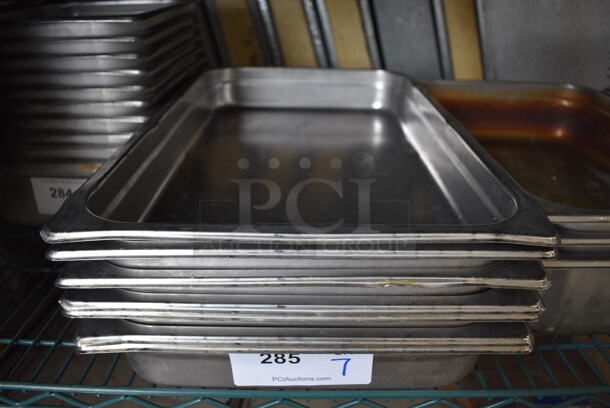 7 Stainless Steel Full Size Drop In Bins. 1/1x2. 7 Times Your Bid!