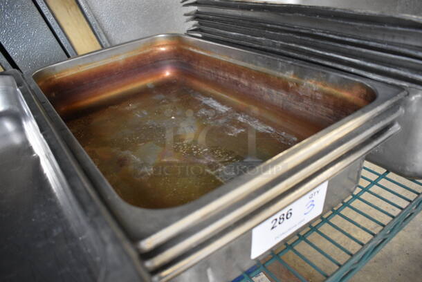 3 Stainless Steel Full Size Drop In Bins. 1/1x4. 3 Times Your Bid! - Image 2 of 3