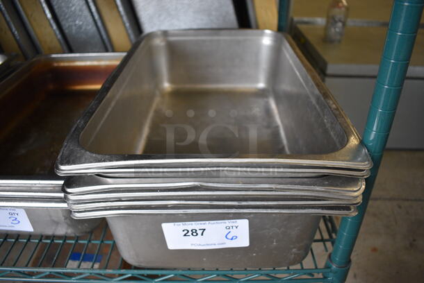 6 Stainless Steel Full Size Drop In Bins. 1/1x6. 6 Times Your Bid!