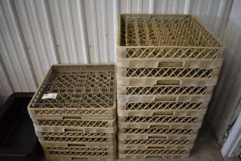 12 Tan Poly Dish Caddies. Includes 19.5x19.5x4. 12 Times Your Bid!