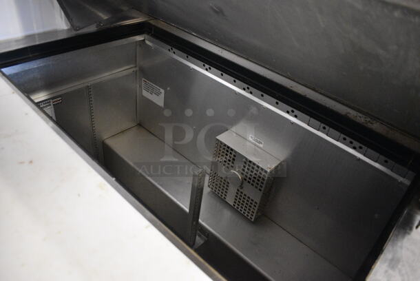 GREAT! 2016 True Model TSSU-48-18M-B-HC Stainless Steel Commercial Sandwich Salad Prep Table Bain Marie Mega Top w/ Cutting Board on Commercial Casters. 115 Volts, 1 Phase. 48x34x46.5. Tested and Working! - Image 7 of 7